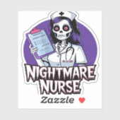 Halloween Nightmare Nurse Classic T-shirt Sticker (Vel)