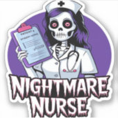 Halloween Nightmare Nurse Classic T-shirt Sticker (Voorkant)