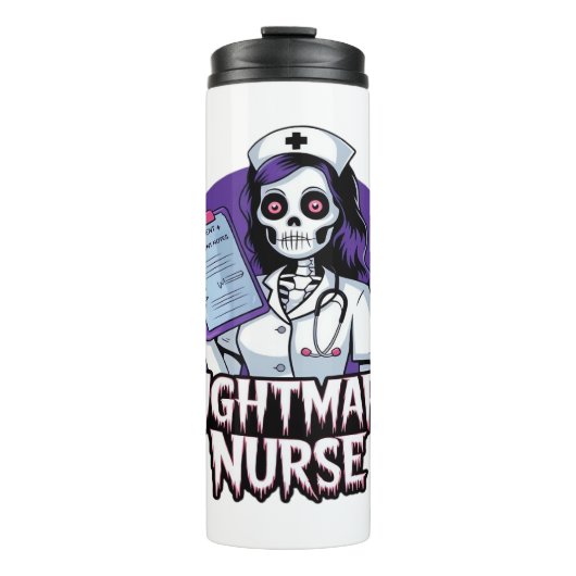 Halloween Nightmare Nurse Classic T-shirt Thermosbeker (Voorkant)