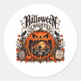 Halloween Nights Pompoen Sticker