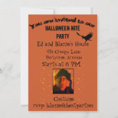 Halloween Nite Party Mysterieus Karakter Kaart (Achterkant)