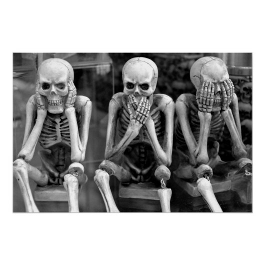 Halloween No Evil Skeletons Perfect Poster (Voorkant)