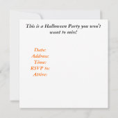 Halloween nodigt uit: Iets geschopt Kaart (Achterkant)