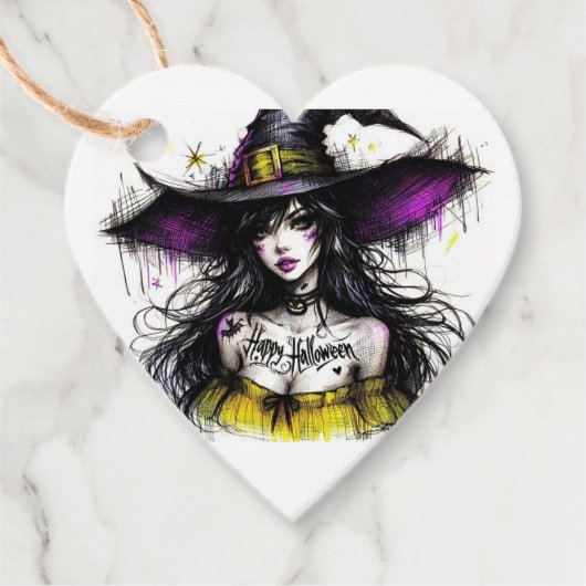 Halloween nog betoverender met 'Happy Halloween' Bedankjes Labels (Voorkant)