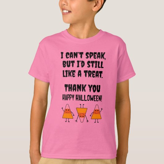 Halloween Nonverbal Autism Trick or treat Costume T-shirt (Voorkant)