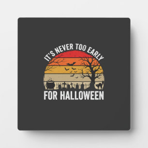 Halloween Nooit Te Vroeg Vintage Zonsondergang Fotoplaat