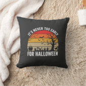 Halloween Nooit Te Vroeg Vintage Zonsondergang Kussen (Deken)