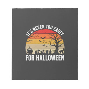 Halloween Nooit Te Vroeg Vintage Zonsondergang Notitieblok