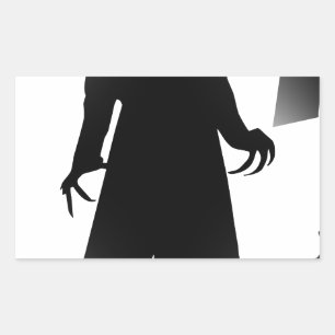 halloween nosferatu rechthoekige sticker