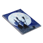 Halloween notebook, man in de maan, heksen notitieboek (Rechterzijde)