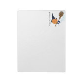 Halloween Notitieblok heks Pumpkin Flying Broom (Linkerzijde)