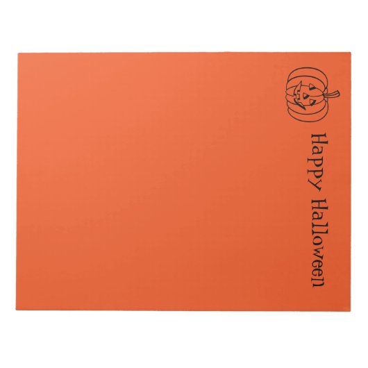 Halloween Notitieblok Pumpkin (Voorkant)