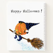 Halloween Notitieboek heks Pumpkin Flying (Achterkant)