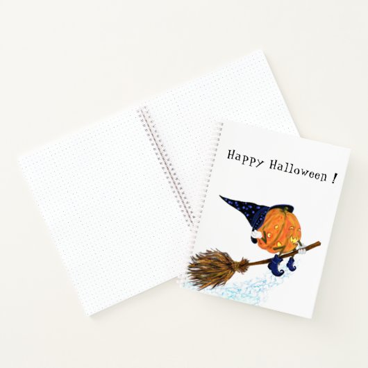 Halloween Notitieboek heks Pumpkin Flying (Binnen)