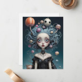 Halloween Notitiekaart Notitiekaartje (Voorkant / Achterkant in situ)