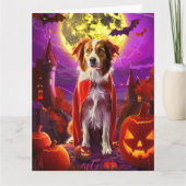 Halloween Nova Scotia Duck Toller Vampier Pompoen Kaart (Voorkant)