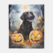 Halloween Nova Scotia met pompoenen eng Fleece Deken (Voorkant)