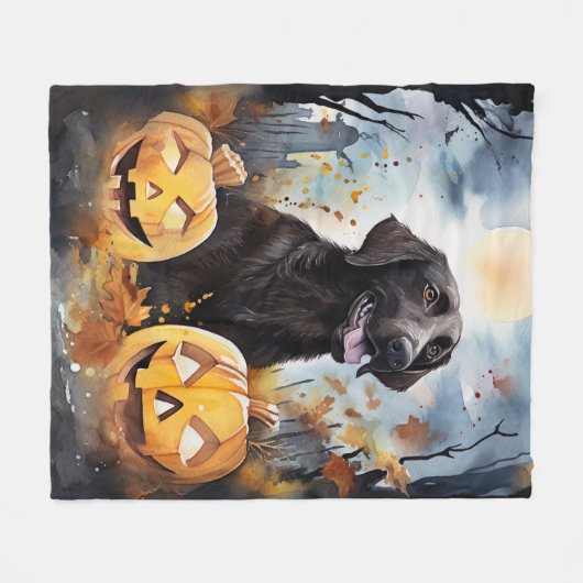 Halloween Nova Scotia met pompoenen eng Fleece Deken (Voorkant (Horizontaal))