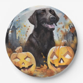 Halloween Nova Scotia met pompoenen eng Papieren Bordje (Voorkant)