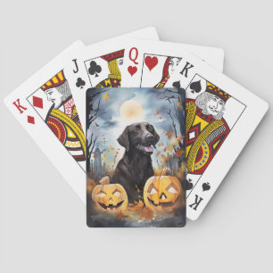 Halloween Nova Scotia met pompoenen eng Pokerkaarten