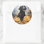 Halloween Nova Scotia met pompoenen eng Ronde Sticker (Tas)