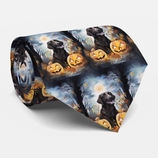 Halloween Nova Scotia met pompoenen eng Stropdas (Opgerold)