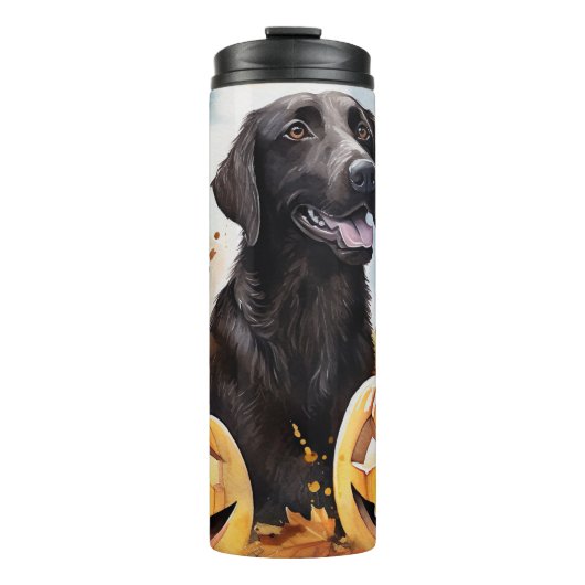 Halloween Nova Scotia met pompoenen eng Thermosbeker (Voorkant)