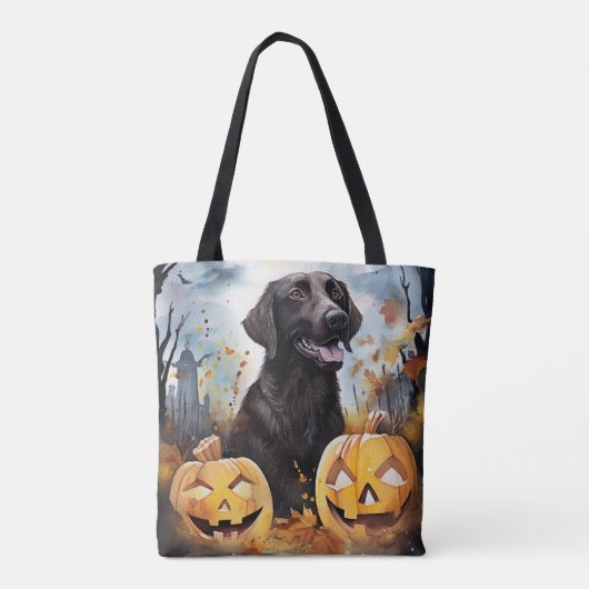 Halloween Nova Scotia met pompoenen eng Tote Bag (Achterkant)