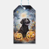 Halloween Nova Scotia Met Pompoenen Griezelig  Cadeaulabel (Achterkant)