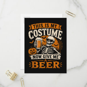 Halloween Nu Geef Me Een Bier Grappig Uitnodiging Briefkaart