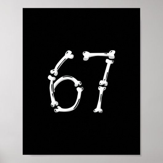 Halloween Number 6 7 Bones Skeleton Costume  Poster (Voorkant)