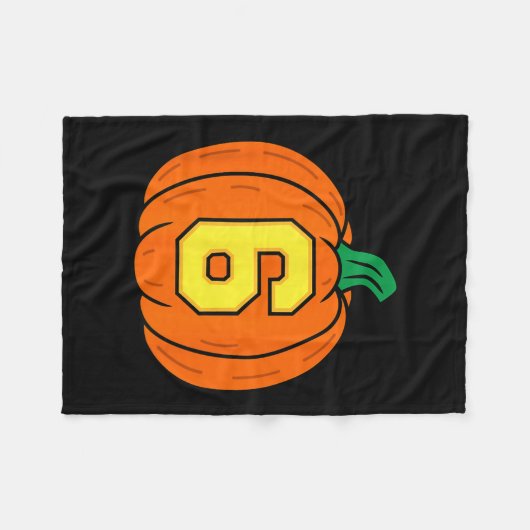 Halloween Number 6 Pumpkin Costume Fleece Deken (Voorkant (Horizontaal))