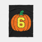 Halloween Number 6 Pumpkin Costume Fleece Deken (Voorkant)