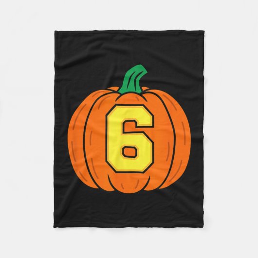 Halloween Number 6 Pumpkin Costume  Fleece Deken (Voorkant)