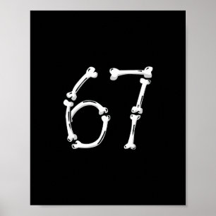 Halloween Nummer 6 7 Botten Skelet Kostuum Poster