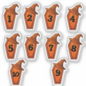 Halloween Nummer Sticker (Voorkant)