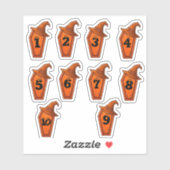Halloween Nummer Sticker (Vel)