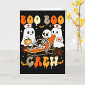 Halloween Nurse Boo Boo Crew Ghost Doctor Paramedi Kaart (Gele Bloem)