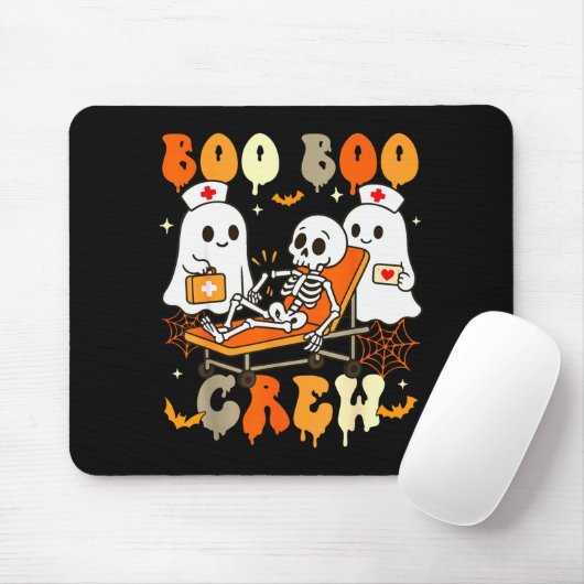 Halloween Nurse Boo Boo Crew Ghost Doctor Paramedi Muismat (Met muis)