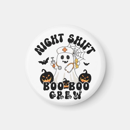 Halloween Nurse - BOO BOO Crew Ghost Magneet (Voorkant)
