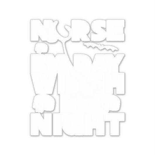 Halloween Nurse By Day Witch By Nights Sticker (Voorkant)