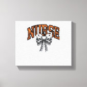 Halloween Nurse Coquette Bow Classic T-shirt Canvas Afdruk (Voorkant)