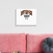 Halloween Nurse Coquette Bow Classic T-shirt Canvas Afdruk (Insitu (Woonkamer))