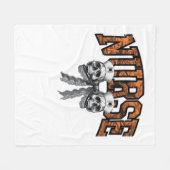 Halloween Nurse Coquette Bow Classic T-shirt Fleece Deken (Voorkant (Horizontaal))