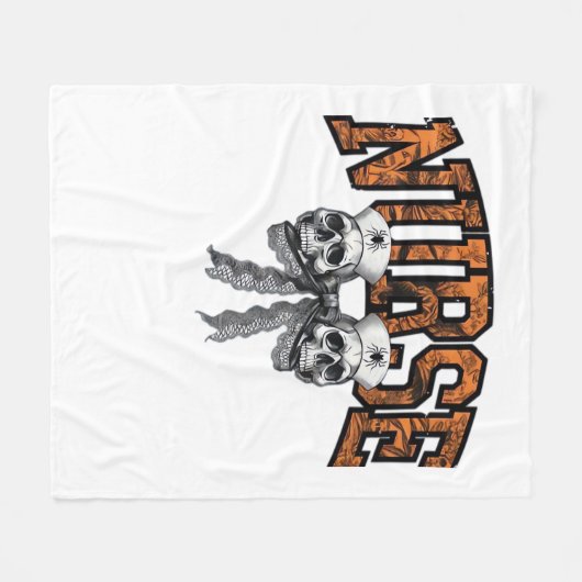 Halloween Nurse Coquette Bow Classic T-shirt Fleece Deken (Voorkant (Horizontaal))