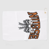 Halloween Nurse Coquette Bow Classic T-shirt Golfhanddoek (Horizontaal)