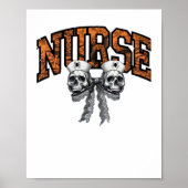 Halloween Nurse Coquette Bow Classic T-shirt Poster (Voorkant)