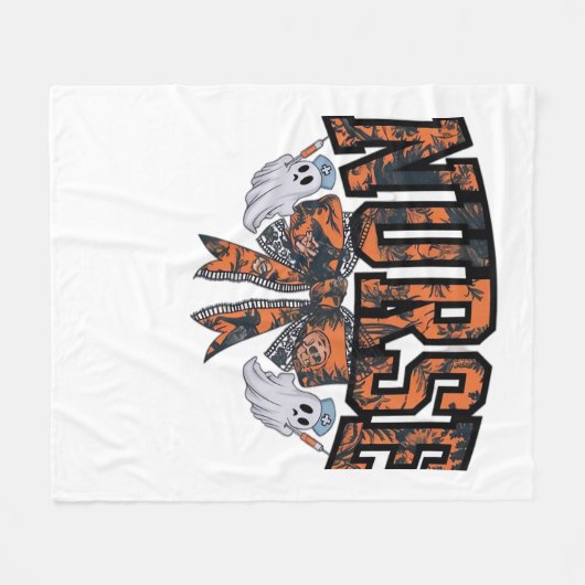 Halloween Nurse Coquette Bow Herfst Classic T-shir Fleece Deken (Voorkant (Horizontaal))