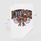 Halloween Nurse Coquette Bow Herfst Classic T-shir Golfhanddoek (Insitu)