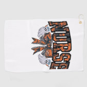 Halloween Nurse Coquette Bow Herfst Classic T-shir Golfhanddoek (Horizontaal)